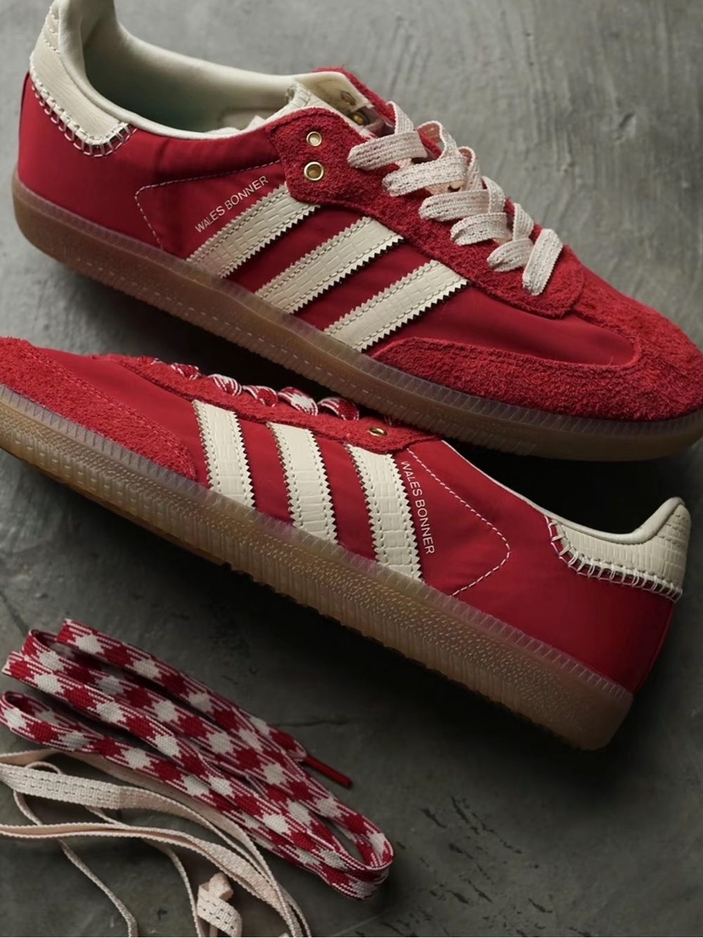 ADIDAS X WALES BONNER Samba Ecru / Scarlet Low Top Sneakers